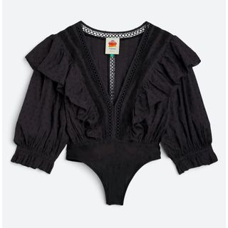 Farm Rio + Black Lace Bodysuit