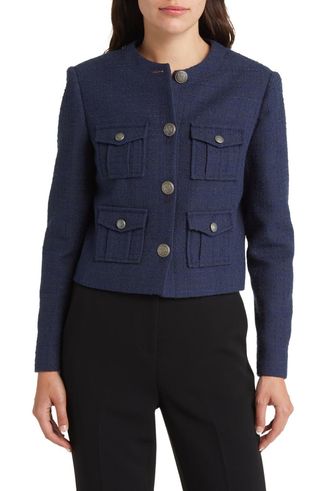 Ted Baker London + Clemiya Crop Tweed Jacket