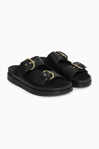 COS + Chunky Buckled Leather Slides