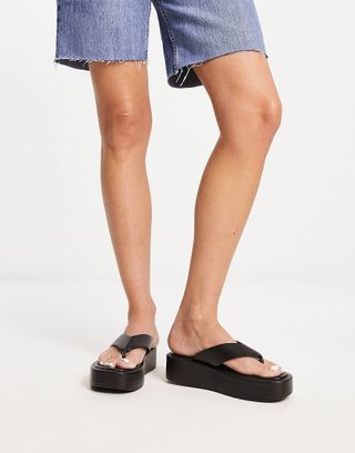 ASOS + Truffle Collection Wide Fit Flatform Flip Flop Sandals