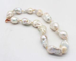 Etsy + Large Baroque Pearl Necklace