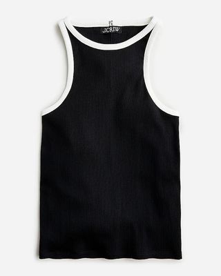 J.Crew + Vintage Rib Tank Top With Contrast Trim