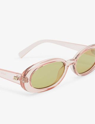 Les Specs + Outta Love Tinted-Lens Oval-Frame Plastic Sunglasses