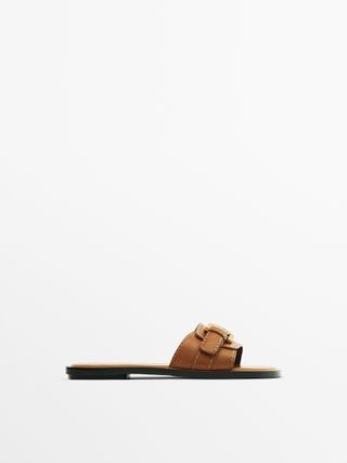Massimo Dutti + Flat Leather Sandals