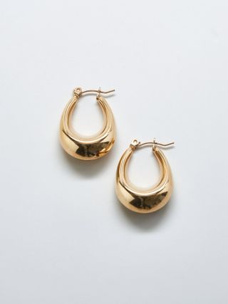 Gap + Gold Oval Hoop Earrings