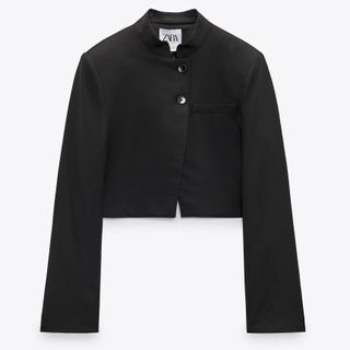 Zara + Tailored Cropped Blazer