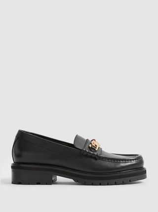 Reiss + Reiss Black Charlotte Leather Loafers