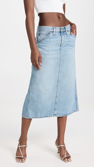 Re/Done + Low Rider Midi Skirt