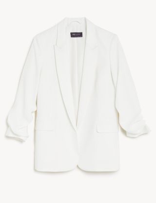 M&S Collection + Ruched Sleeve Blazer