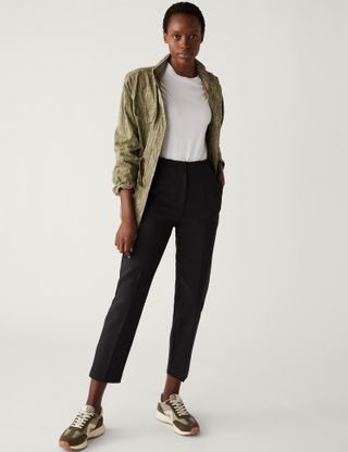 M&S Collection + Tapered Ankle Grazer Trousers