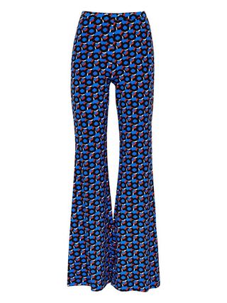 Diane Von Furstenburg + Brooklyn Printed Flared Silk-blend Trousers