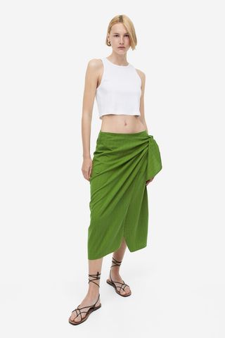H&M + Cotton Wrap Skirt