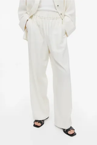 H&M + Silk Pull-On Pants