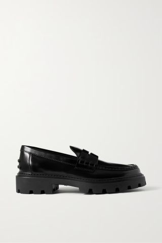 Tod's + Gomma Pesante Glossed-Leather Loafers