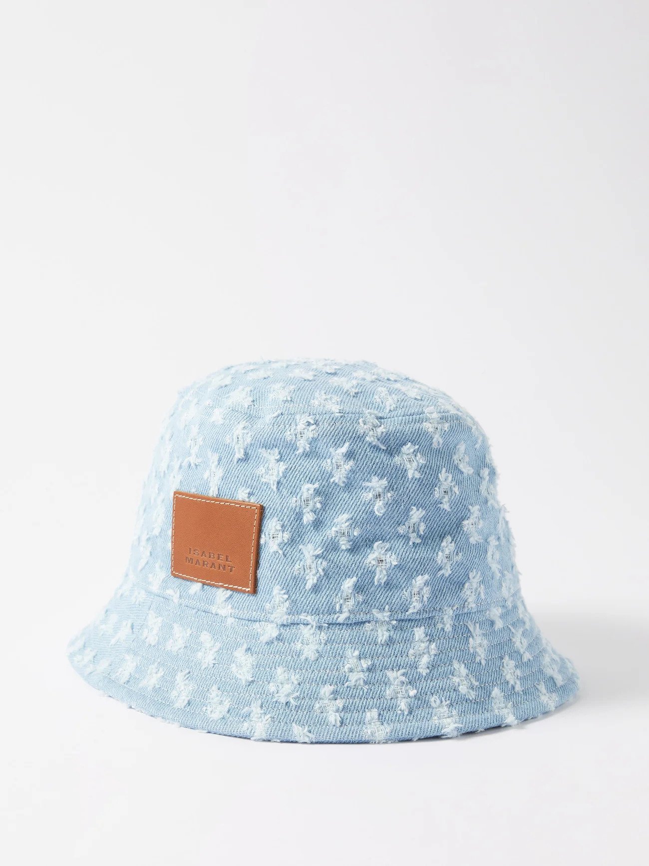 Isabel Marant + Hayley Distressed Denim Bucket Hat