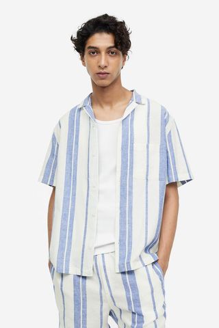 H&M + Regular Fit Linen-Blend Shirt