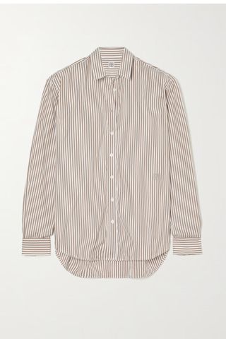Toteme + Signature Striped Organic Cotton-Poplin Shirt