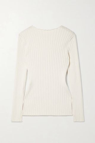 The Row + Ash Open-Back Ribbed Silk Sweater