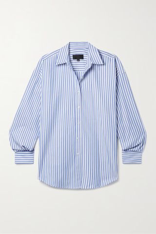 Nili Lotan + Mael Oversized Striped Cotton-Poplin Shirt