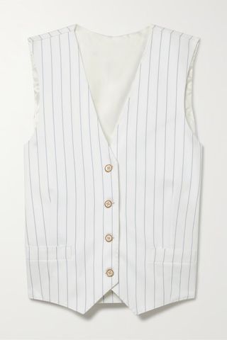 Giuliva Heritage + The Andrea Pinstripe Cotton-Twill Vest