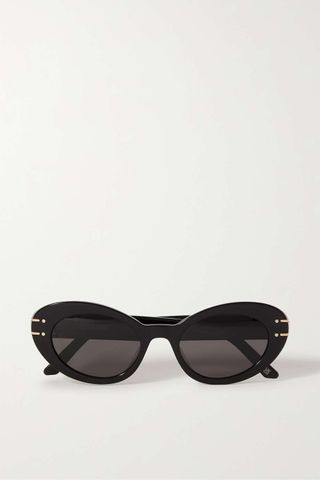Dior Eyewear + Diorsignature B3u Cat-Eye Acetate and Gold-Tone Sunglasses