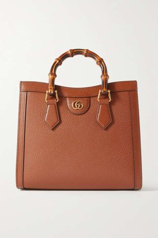 Gucci + Diana Small Textured-Leather Tote