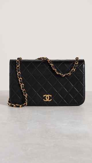 What Goes Around Comes Around + Chanel Black Lambskin Snap Full Flap 9