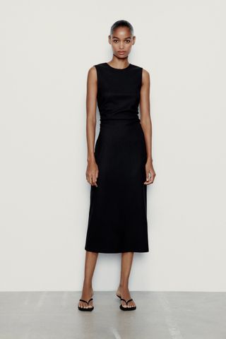 Zara + Side Draped Dress