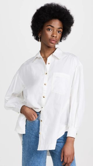 Free People + Happy Hour Solid Shirt
