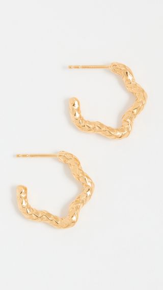 Missoma + 18k Small Squiggle Snake Hoops