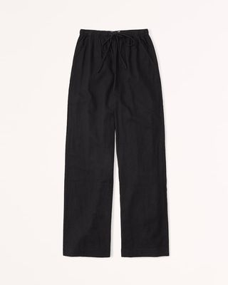 Abercrombie & Fitch + Linen-Blend Pull-On Wide Leg Pant
