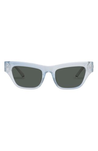 Le Specs + Hankering 50mm Rectangular Sunglasses
