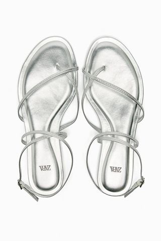 Zara + Metallic Sandals