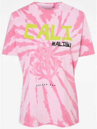 George + Pink Cali Malibu Tie Dye T-Shirt