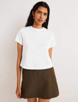 Boden + Perfect Cotton Cropped T-shirt