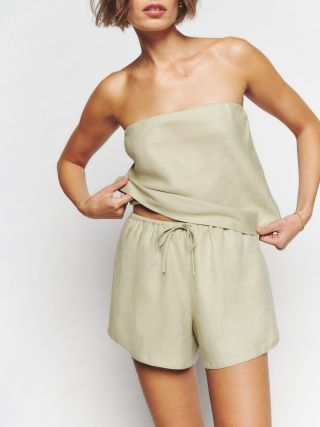 Reformation + Zoey Linen Shorts