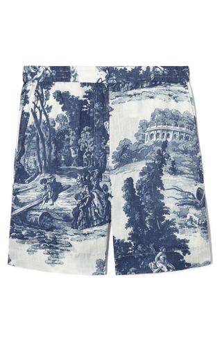 COS + Print Linen Shorts