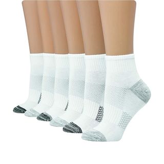 Hanes + 6-Pack Lightweight Breathable Ventilation Ankle Socks