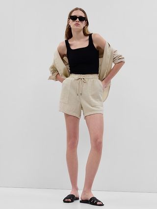 Gap + Crinkle Gauze Shorts