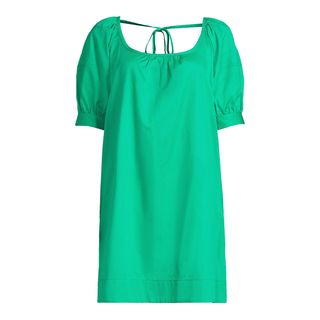 Free Assembly + Square Neck Mini Dress With Puff Sleeves