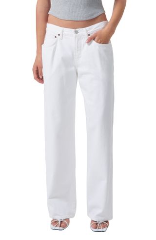 Agolde + Fusion Low Rise Relaxed Straight Leg Organic Cotton Jeans