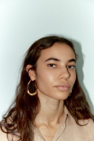 Zara + Irregular Hoop Earrings