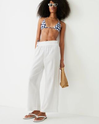 J.Crew + Relaxed Beach Pants in Soft Gauze