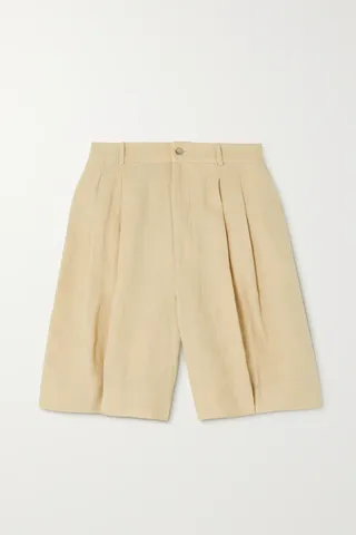 Polo Ralph Lauren + Pleated Linen Shorts
