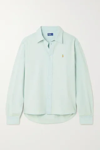 Polo Ralph Lauren + Embroidered Cotton-Chambray Shirt