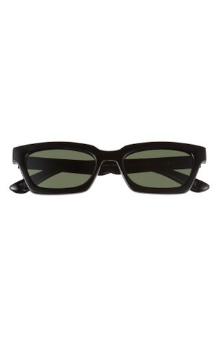 Aire + 50mm Sculptor Polarized Rectangular Sunglasses