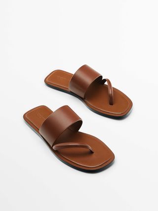 Massimo Dutti + Sandals With Wide Strap