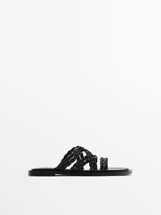 Massimo Dutti + Leather Tubular Sandals