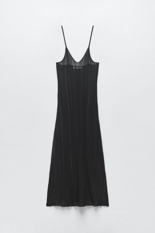 Zara + Semi-Sheer Knit Dress