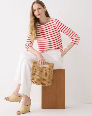 J.Crew + Classic-Fit Boatneck Top